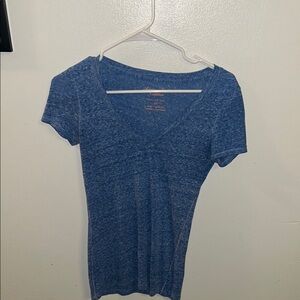 American Eagle Blue V-Neck Women's Top